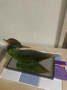 マルティグラス 鳥の置物　ガラス　硝子　札幌手渡し可能　状態良し！！