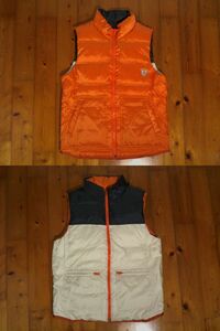 * double standard closing [DOUBLE STANDARD CLOTHING*D/him] reversible down vest Zip up cotton inside the best jacket 44