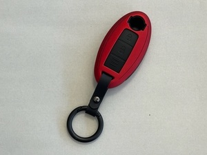  Nissan remote control key case mud red black silicon Nissan key case RB2