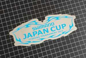 SHIMANO　JAPAN　CUP シマノ　ジャパンカップ　フィッシングトーナメント2012　ステッカー　シール/　ゴールド　金色