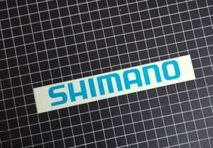 SHIMANO　シマノ　ロゴ　透明地ステッカー　シール　転写ステッカーではありません。/青色　blue
