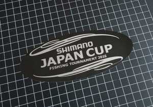 SHIMANO　JAPAN　CUP シマノ　ジャパンカップ　フィッシングトーナメント2016 ステッカー　シール/　ゴールド　BLACK　黒色