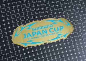 SHIMANO　JAPAN　CUP シマノ　ジャパンカップ　フィッシングトーナメント2013　ステッカー　シール/　ゴールド　金色