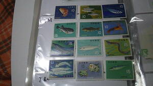  unused stamp seafood series 12 sheets 155 jpy minute 