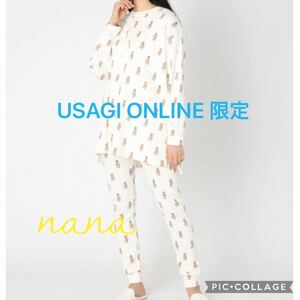 USAGI ONLINE 限定 テディベア上下セットネイビー