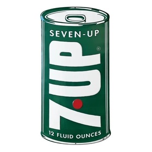 エンボス看板【7UP-CAN】セブンアップ プレート サイン 