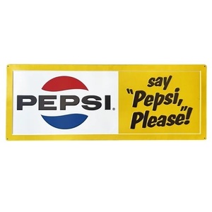 en Boss signboard [PEPSI-say Pepsi, Please!] Pepsi-Cola plate autograph 