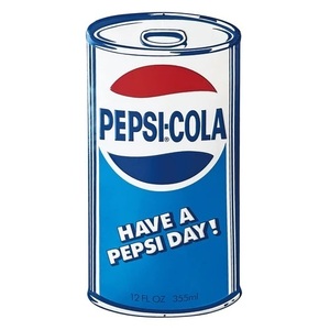en Boss signboard [PEPSI-CAN] Pepsi-Cola plate autograph 