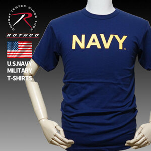 ミリタリー Tシャツ M ネイビー 公認 U.S.NAVY オフィシャル ROTHCO ロスコ 新品 紺