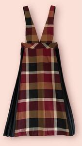 【新品タグ付き】ブルーレーベルクレストブリッジ ジャンパースカート　 黒×赤チェック 