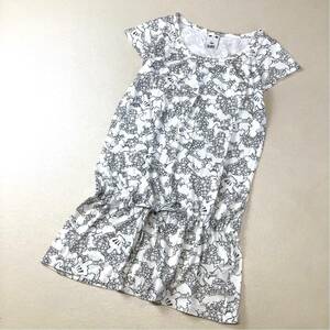  beautiful goods x-girl × Disney X-girl Disney total pattern Mickey hand tunic One-piece lady's size 1 S white black 