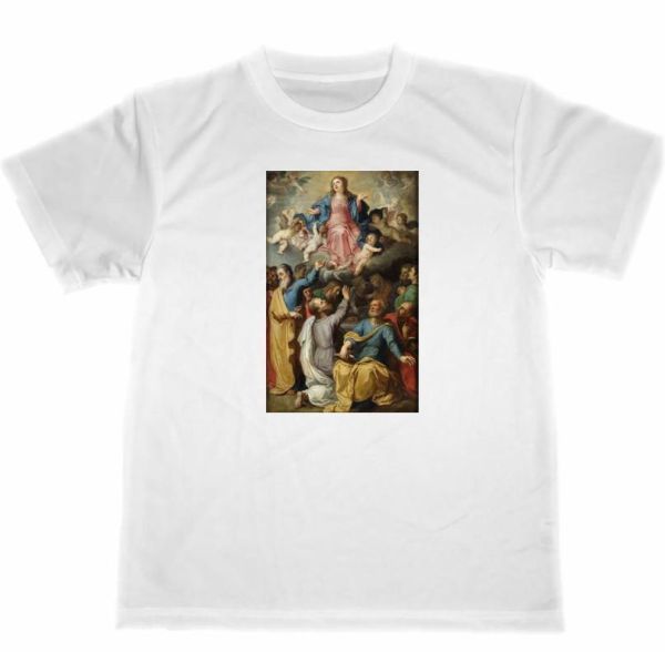 Hendrik van Baalen Dry T-Shirt Assumption of the Virgin Mary Masterpiece Art Painting Christianity Mary, Large size, Crew neck, An illustration, character