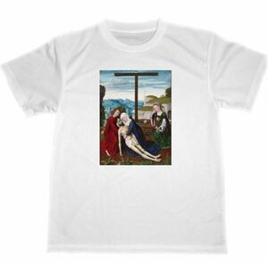 Art hand Auction Gerard David Dry T-Shirt Lamentation of Christ Masterpiece Art Painting Gerard David Christianity Mary, Large size, Crew neck, An illustration, character