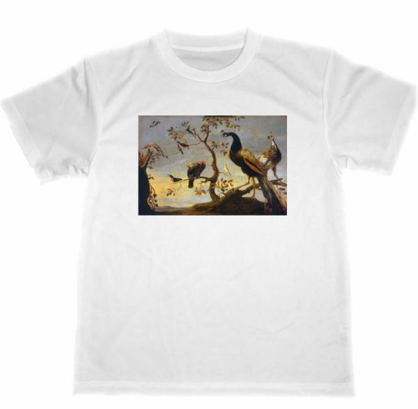 Frans Snijders Dry T-shirt Bird Birds Wild Bird Goods Snijders Masterpiece Art Painting, Large size, Crew neck, An illustration, character