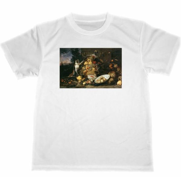 Frans Snijders Camiseta seca Mono ladrón de frutas Frutería Productos de frutas Snijders Obra maestra Pintura artística, Talla grande, Cuello redondo, Una ilustración, personaje