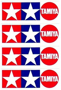 売切 TAMIYA クリアコートフィルム付 ミニステッカー 正規品 送料込 1枚寸法：31×89mm 、4枚組 未使用保管品 E/H