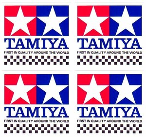 売切 TAMIYA ミニステッカー 正規品 送料込 1枚寸法：W62×H58mm 、4枚組 クリアコートフィルム無 未使用保管品 A/F 