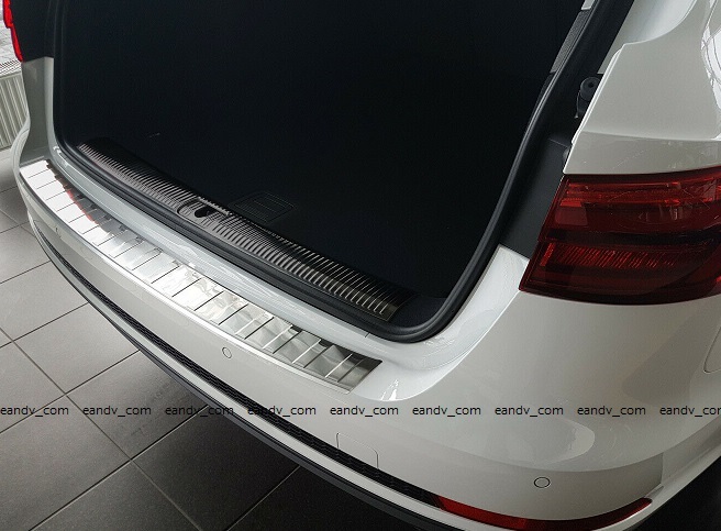 即納アウディA4アバントB9 S4リアバンパープロテクター ガード ステンレス スポイラーエアロ カバー トリム クロームメッキ ディフューザー