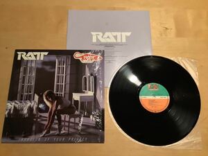 【シュリンク付LP】RATT / INVASION OF YOUR PRIVACY (781257-1) / ジャケットHYPEステッカー付 / 1985年EU盤