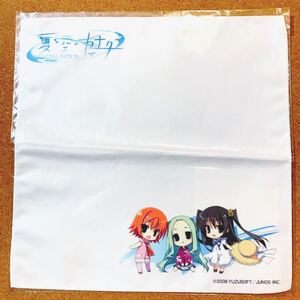 【送料無料】夏空カナタ　茅羽耶 ＆ 由比子 ＆ 沙々羅 マイクロファイバー タオル クロス　25cm×25cm ゆずソフト