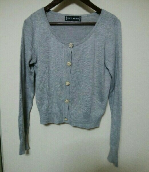 【CECIL McBEE】グレー カーディガン