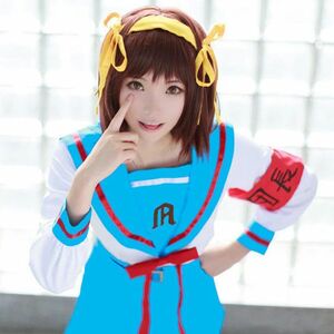 ◆新品◆涼宮ハルヒの憂鬱 風 涼宮ハルヒ セーラー服 団長 コスチューム コスプレ衣装 6点セット♪サイズS～XL