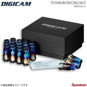 DIGICAM チタンレーシングナット 貫通タイプ M12 P1.25 6角 17HEX 35mm チタン 20本 スカイラインGT-R BCNR33 H7/1-H10/12 TNKS12-DIGICAM