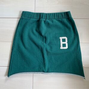 BED&BREAKFAST ベッドアンドブレックファスト 緑グリーン スウェットミニスカート Sレディーストレーナースエット