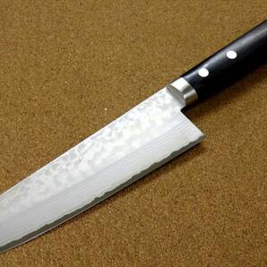 関の刃物 三徳包丁 17cm (170mm) 富士觀 鍛錬 17層ダマスカス V金10号 積層強化木 家庭用 野菜 魚処理 肉切 両刃万能包丁 文化包丁 日本製の画像3