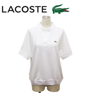 LACOSTE (ラコステ) PF0504L リラックスフィット ピケポロシャツ 半袖 レディース LC242 001ホワイト L