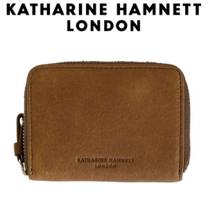 KATHARINE HAMNETT LONDON (キャサリンハムネット ロンドン) 490-57000 Soft ラウンドファスナー コインケース 全2色02チャ