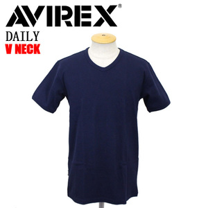 AVIREX (アヴィレックス) DAILY S/S V-NECK T-SHIRT デイリー ショートスリーブ Vネック ティーシャツ 半袖 86 ROYAL S