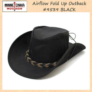 MINNETONKA(ミネトンカ) Airflow Fold Up Outback Hat(エアフローフォールドアップアウトバックハット) #9539 BLACK MT121-S(約53-54cm)