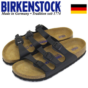 BIRKENSTOCK (ビルケンシュトック) 053013 FLORIDA SFB フロリダ ソフトフットベッド サンダル ナロー(幅狭) BLACK BI126 38-約24.5cm