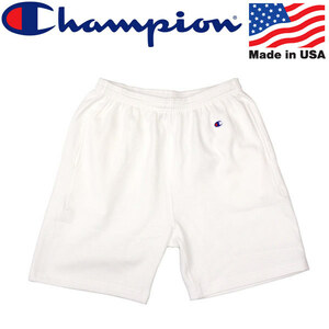 Champion (チャンピオン) C5-R501 SWEAT SHORT PANT スウェット ショートパンツ アメリカ製 CN040 010ホワイト S