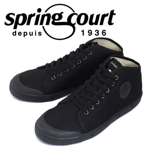 spring court (スプリングコート) B2N-V1 B2 Canvas (B2キャンバス) メンズ ハイカットスニーカー BLACK (ブラック) SPC013-39-約24.5cm-25