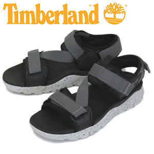 Timberland (ティンバーランド) A23KS RIPCORD 2STRAP SANDAL リップコード 2ストラップ サンダル Black Mesh with Grey TB152 US9-約27.0c