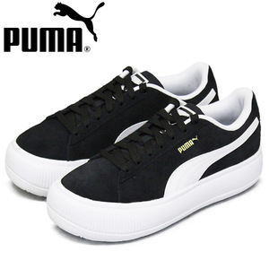 PUMA (プーマ) 380686-02 スウェード マユ レディース スニーカー 02 プーマブラックxプーマホワイト PM169 23.5cm