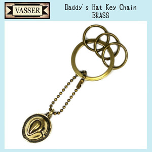 VASSER(basa-)Daddys Hat Key Chain Brass(dati-z шляпа цепочка для ключей латунь )