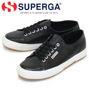 SUPERGA (スペルガ) S8115BW 2750-NAPLNGCOT U レザースニーカー C39 BLACK/WHITE SPG032 43-約27.5cm-28.0cm