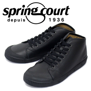 spring court (スプリングコート) B2N-V5 B2 Leather (B2レザー) メンズ ハイカットスニーカー BLACK (ブラック) SPC016-39-約24.5cm-25.0c