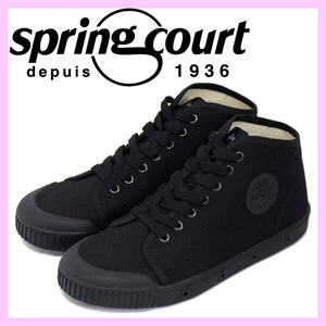 spring court (スプリングコート) B2S-V1 B2 Canvas (B2キャンバス) レディース ハイカットスニーカー BLACK (ブラック) SPC018-38-約24.0c