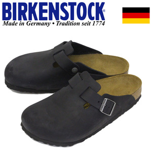 BIRKENSTOCK (ビルケンシュトック) GC059461 BOSTON ボストン レザー サンダル レギュラー(幅広) BLACK BI102 42-約27.0cm