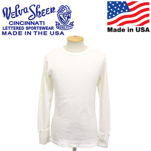 Velva Sheen (ベルバシーン) 161462 1PAC Crew Neck THERMAL Long Pac T-shirt クルーネック サーマル ロングTシャツ アメリカ製 VLVS005-W