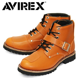 AVIREX (アヴィレックス) AV2931 TIGER タイガー バイカー レザーブーツ ORANGE US9.5-約27.5cm