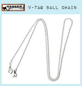 VASSER(バッサー) V-Tag Ball Chain 1.5mm(Vタグボールチェーン 太さ1.5mm)45cm 50cm-45cm