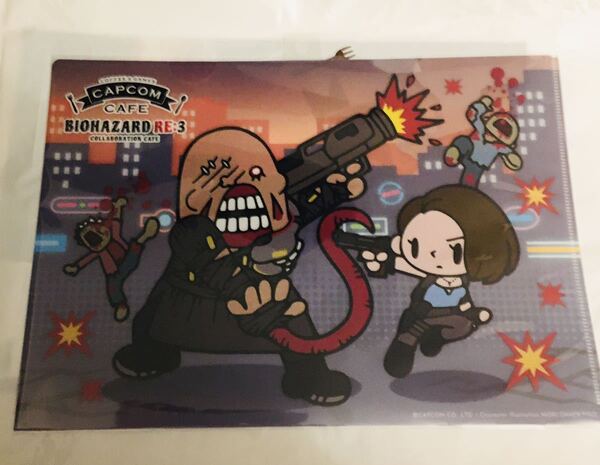 BIOHAZARD RE:3 CAPCOM CAFE バイオハザード カプコンカフェ クリアファイル ジル ネメシス