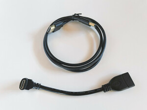 miniHDMIオス（L字） ⇔　HDMIメス( 15cm ) 　+ 　HDMIケーブル　１ｍ　２点セット　即決　送料無料