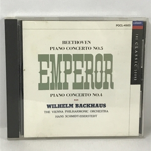 CD ベートーヴェン ピアノ協奏曲第5番 皇帝 第4番 バックハウス シュミット=イッセルシュテッド ウィーン・フィル ポリグラム