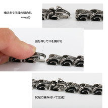 ステンレス スネーク ブネックレス ヘビ 蛇 モチーフ メンズ ネックレス ハード 重厚 60cm プレゼント 唐草_画像4